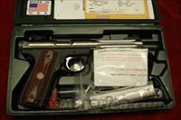 RUGER 22/45RP (REPLACEABLE PANELS) MKIII HUNTER 5.5 STAINLESS FLUTED BULL BARREL NEW (KP512HMK3RP)  Ruger Semi-Auto Pistols > Mark I & II Family