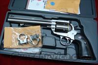 RUGER BISLEY SUPER  BLACKHAWK HUNTER 7.5" STAINLESS  44MAG WITH RINGS NEW  (KS-47NHB)  Ruger Single Action Revolvers > Blackhawk Type