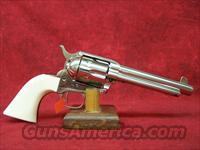 Uberti 1873 Cattleman Cody New Model Nickel 5 1/2" .45LC(356005)  Uberti Pistols > Ctg.
