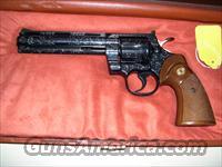 Factory 'C' engraved python [blue]  Colt Double Action Revolvers- Modern