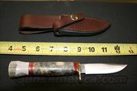 HESS KNIFE MOD WHITETAIL  3.25" BLADE, BUCKEYE BURL WOOD STAG PAUMEL, FREE POSTAGE  Knives/Swords > Knives > Fixed Blade > Hand Made