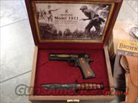 Browning 1911/22 100 year Anniversary package,with Ka Bar knife,pres.case,holster,gold engraved 22LR,all boxes & papers,lightweight  Browning Pistols > Other Autos