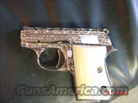 Colt Auto 25,nickel,fully engraved,REAL IVORY grips,made in 1970,nickel mag,#0D04253  Colt Automatic Pistols (.25, .32, & .380 cal)