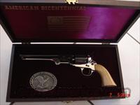 High Standard black powder -TRADES-36 caliber,American Bicentennial,engraved,7 1/2" barrel,in pres. case  Colt Commemorative Pistols