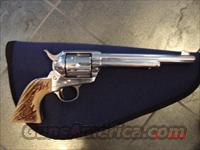 Colt SAA 1st Generation,7 1/2",45 Colt,real stag grips,older refinished bright nickel,1915,97 years old,matching numbers  Colt Single Action Revolvers - 1st Gen.