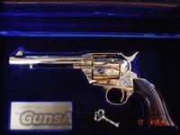 Uberti SAA Roy Rogers Tribute all 24k gold plated,& engraved,super rare # 94 0f 250 in pres.case  Uberti Pistols > Ctg.