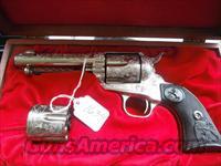 SAA 45LC/45ACP FULLY 100% ENGRAVED NICKEL  Colt Single Action Revolvers - 3rd Gen.