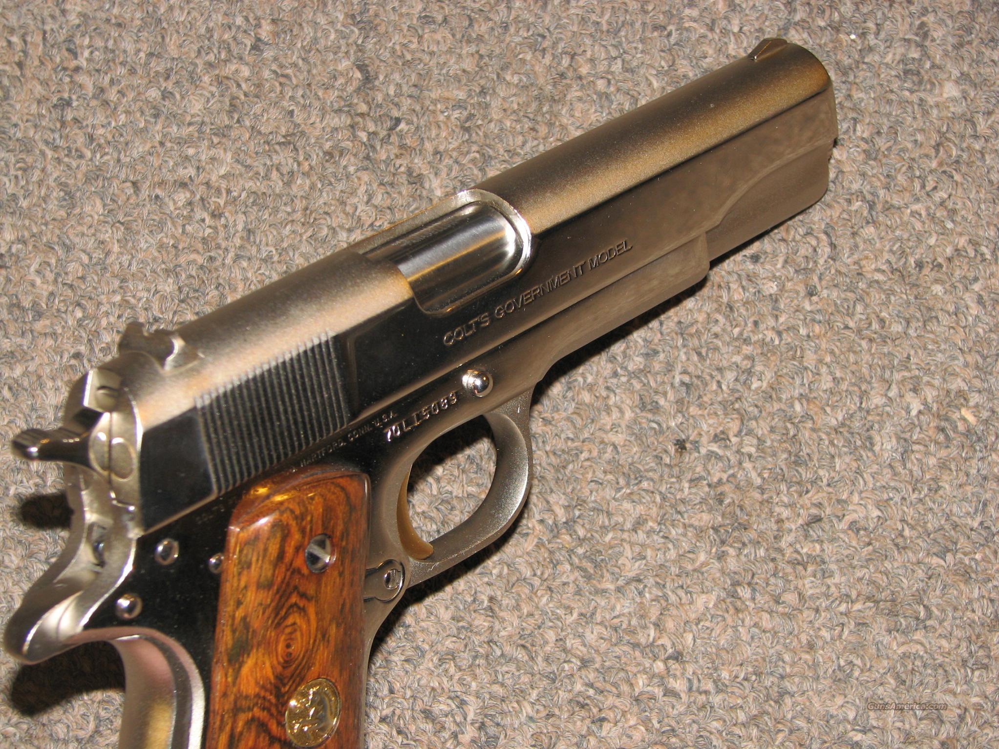 COLT MK IV SERIES 70 9mm NICKEL PLATED for sale