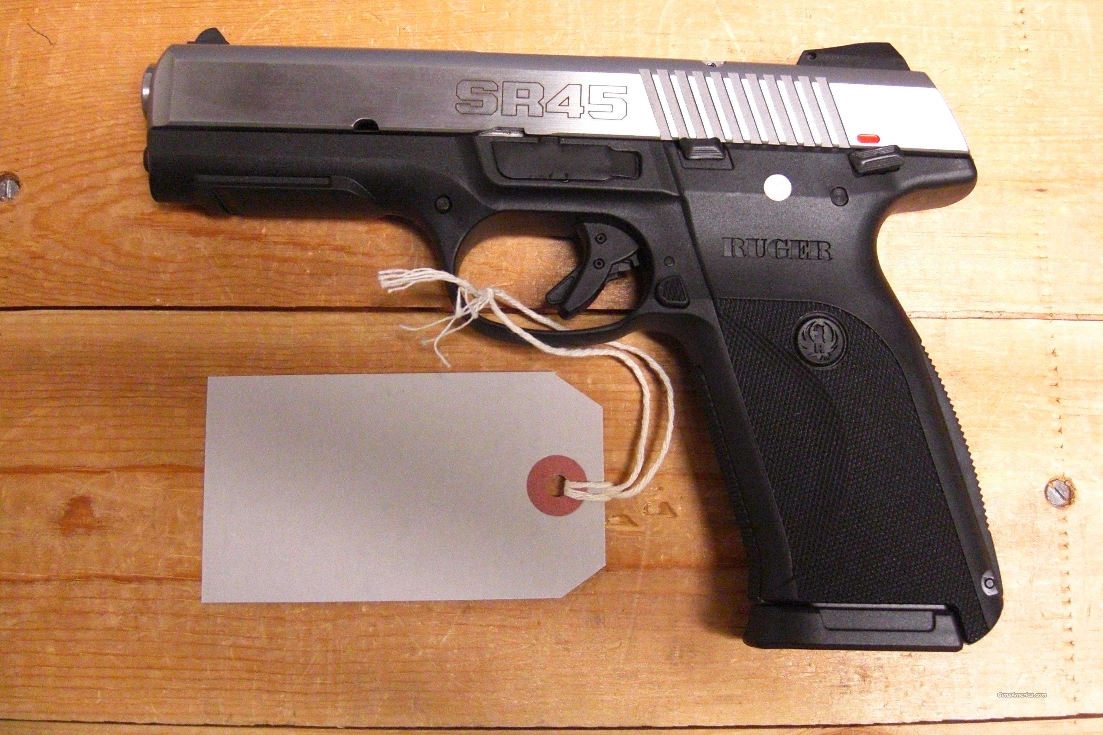Ruger SR45 W stainless Slide Guns Pistols Ruger Semi Auto Pistols