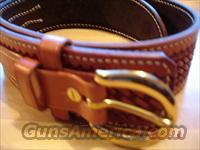 2" Basketweave Linned size 38 Tan   Holsters and Gunleather > Police Belts/Holsters