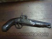FRENCH ENGRAVED PERCUSSION COAT PISTOL  Muzzleloading Pre-1899 Pistols (perc)