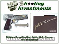 Belgium Browning High Power Gold Classic new and perfect  Browning Pistols > Hi Power