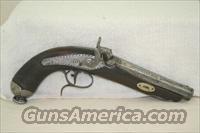 Back Action Percussion Single Shot Pistol  Antique (Pre-1899) Pistols - Perc. Misc.
