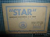 ORGINAL STAR SUPER 9MM LARGO MANUAL  Books & Magazines