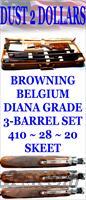 Browning Belgium Superposed 410 20 28 Ga O/U Diana Grade factory 3 Barrel Skeet Set  Browning Shotguns > Over Unders > Belgian Manufacture