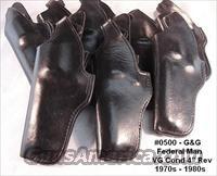Holster Federal Man 4 inch LH VG Cond G&G Black Leather 1970s  Holsters and Gunleather > Police Belts/Holsters