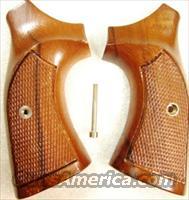 Grips S&W J or M Frame Square Butt Oversize Sile Walnut 1980s New Old Stock Blem Models 34 36 37 60 63 Will Not Fit Round Butt  Gunstocks, Grips & Wood