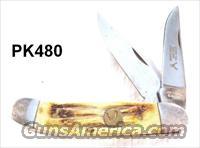 Knife White Tail Copperhead Genuine Stag Pakistan ca. 1985  Knives/Swords > Knives > Folding Blade > Hand Made