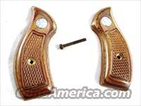 Grips S&W J Frame Round Butt Service Grips New Factory Smith & Wesson Brown Laminate with Logos Models 30 31 33 34 36 37 38 40 42 49 60 634 637 638 640 317 351 650 651  Gunstocks, Grips & Wood