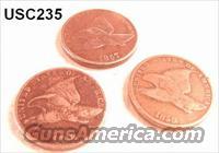 US Coins Flying Eagle Cents 3 Total 1857, 1858 LL & 1858 SL  VG Cond  Coins