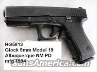 Glock 9mm model 19 Compact VG 16 Shot 1 LE Magazine Albuquerque PD 1994 CA MA OK   Glock Pistols > 19