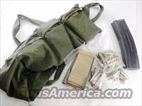 M1 Carbine Seymour WWII Magazine with 90 Rounds .30 M-1 Korean War 1952 LC Cartridges in Korean War USGI Bandolier with 6 Stripper Clips 30 caliber  Ammunition