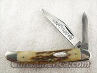 Case 52087 Genuine Stag Big Peanut type 2 Blade Jack Knife 1977 Scripted and Streaked Finish Near Mint   Knives/Swords > Knives > Folding Blade > Imported