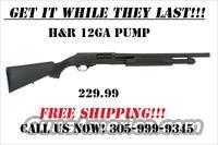 H&R PARDNER PUMP 12M/18.5 SYN **FREE SHIPPING**  Harrington & Richardson Shotguns