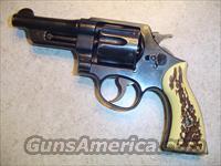 SMITH & WESSON .38 SPECIAL MODEL CTG W/STAG GRIPS & HOLSTER  Smith & Wesson Revolvers > Full Frame Revolver