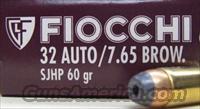 Fiocchi 32 Auto 60Gr Hollow Point    Non-Guns > Ammunition