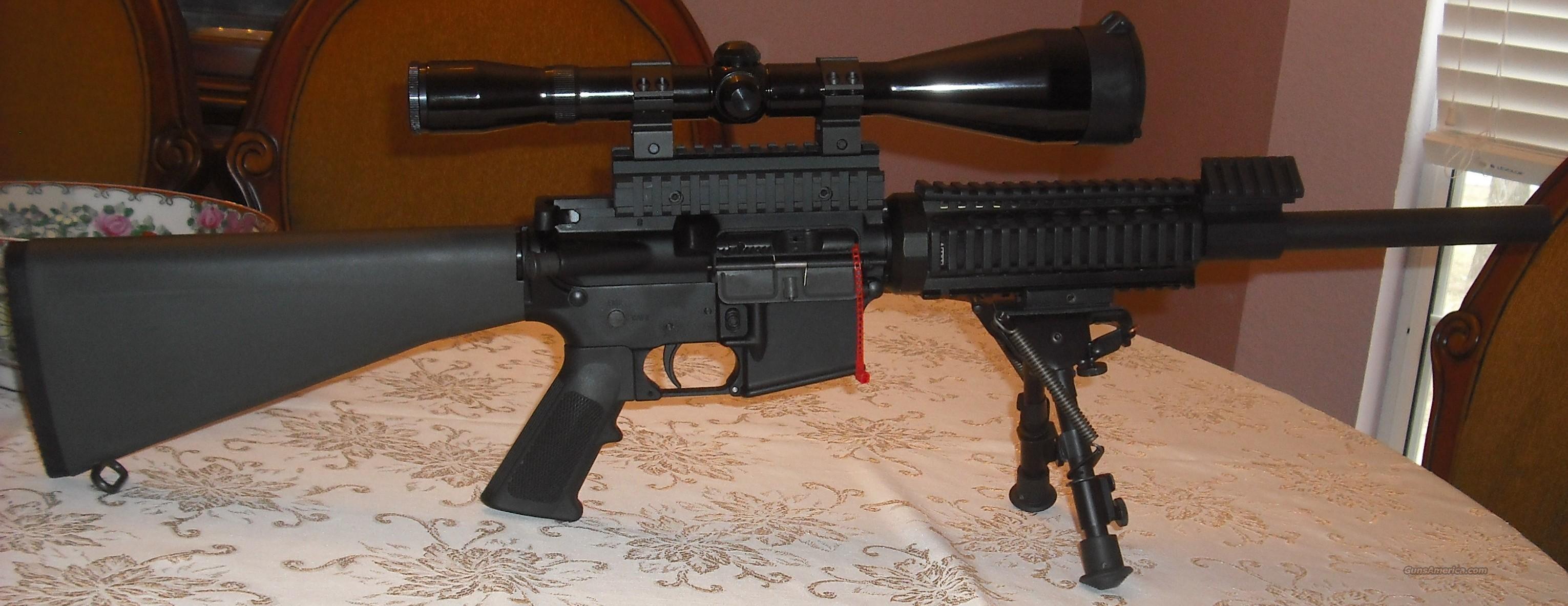 AR15 with Redfield scope, Bipod & Laser Guns > Rifles > AR15 Rifles