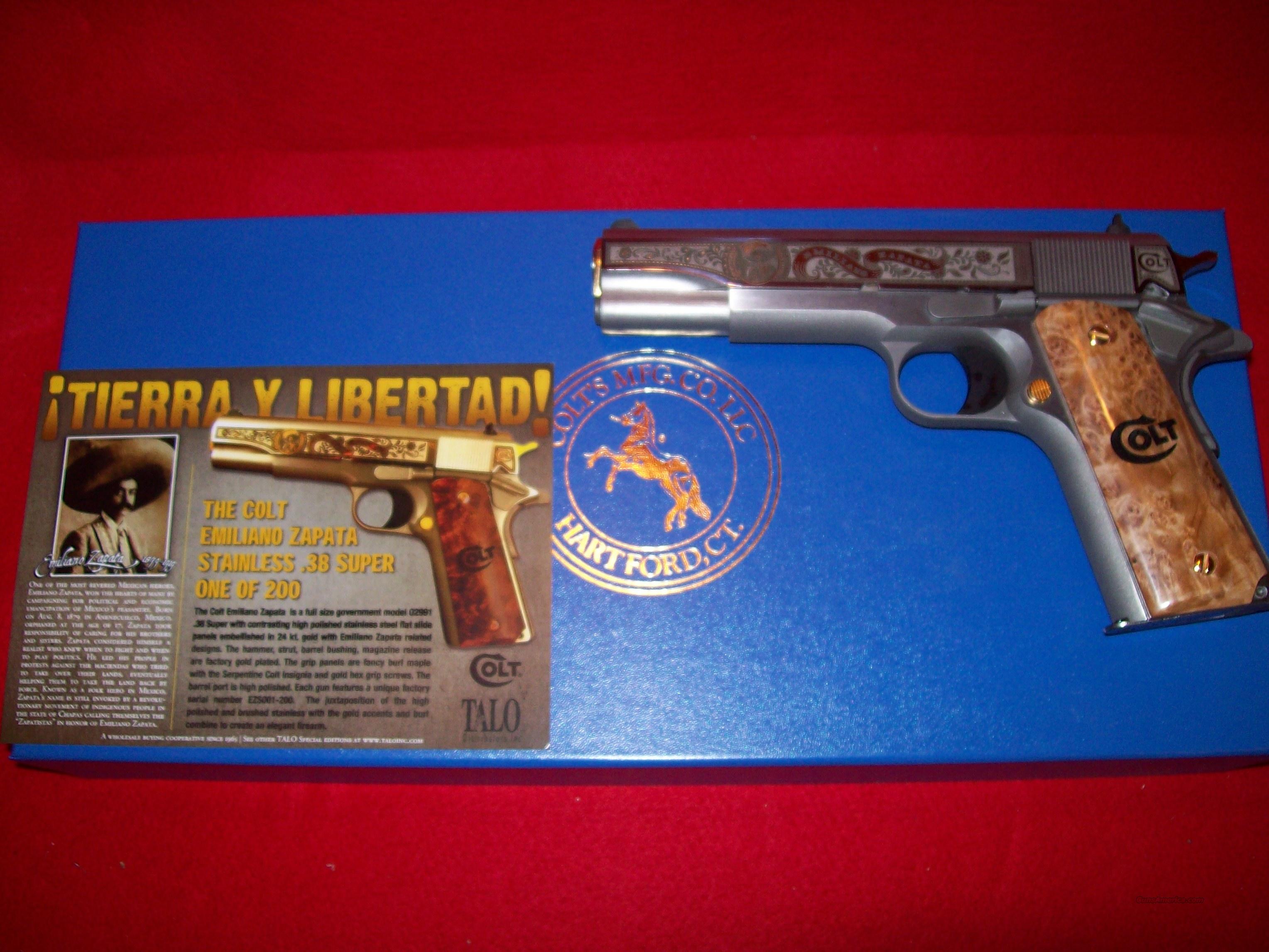 Colt 1911 Emiliano Zapata Commem.38 super for sale