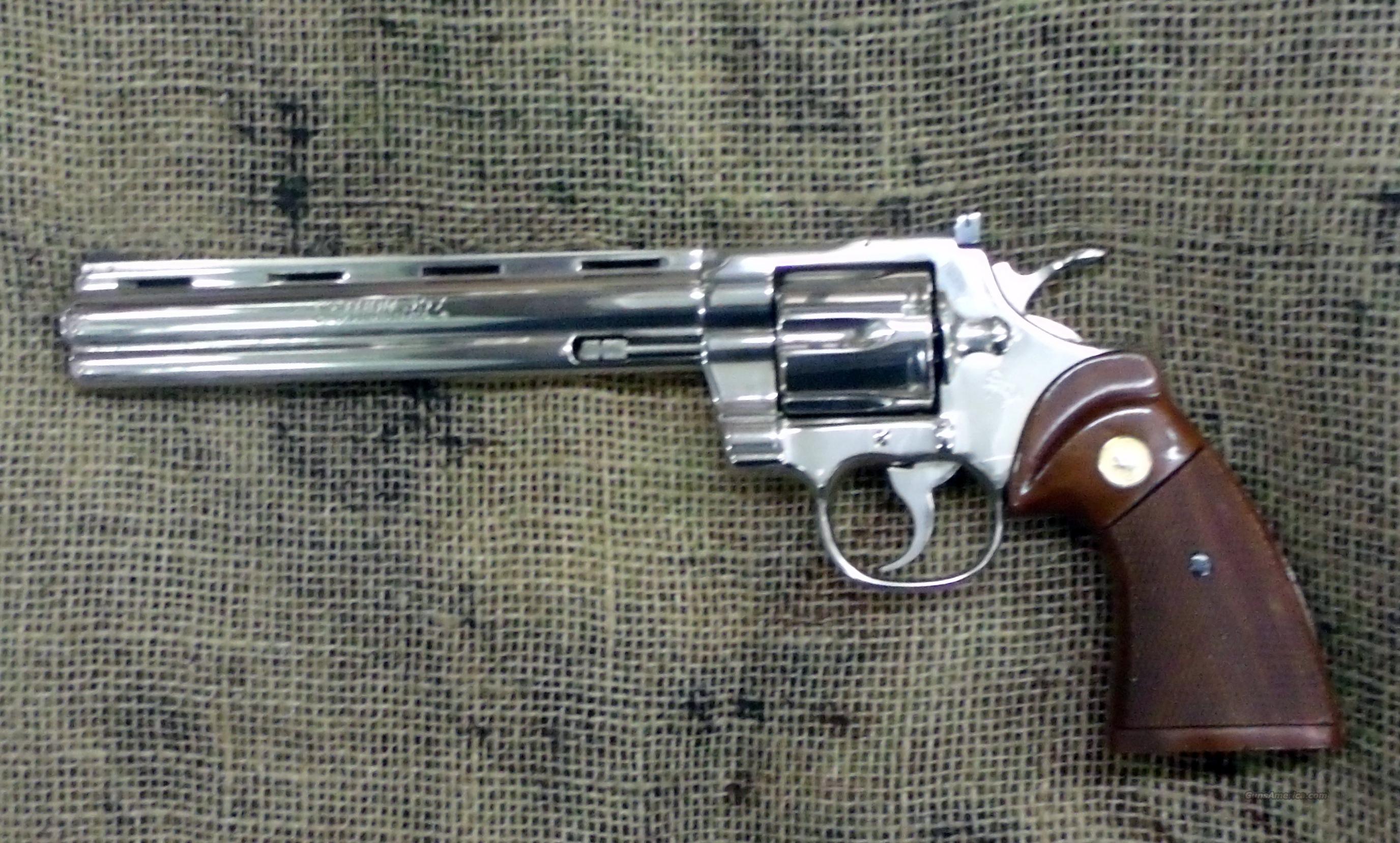 Colt Python, 357 Mag. 8 inch barrel, Nickel for sale