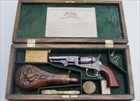 COLT 1849 POCKET MODEL REVOVER - FIRST TYPE - ANTIQUE WITH DISPLAY CASE AND ACCESSORIES
