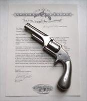 SMITH & WESSON MODEL 1 1/2 FIRST ISSUE WITH CLUB BUTT AND ARCHIVE LETTER