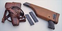 RADOM VIS 35 NAZI MILITARY RIG - 1ST TYPE, 3 LEAVER, SLOTTED WITH WOODEN HOLSTER STOCK