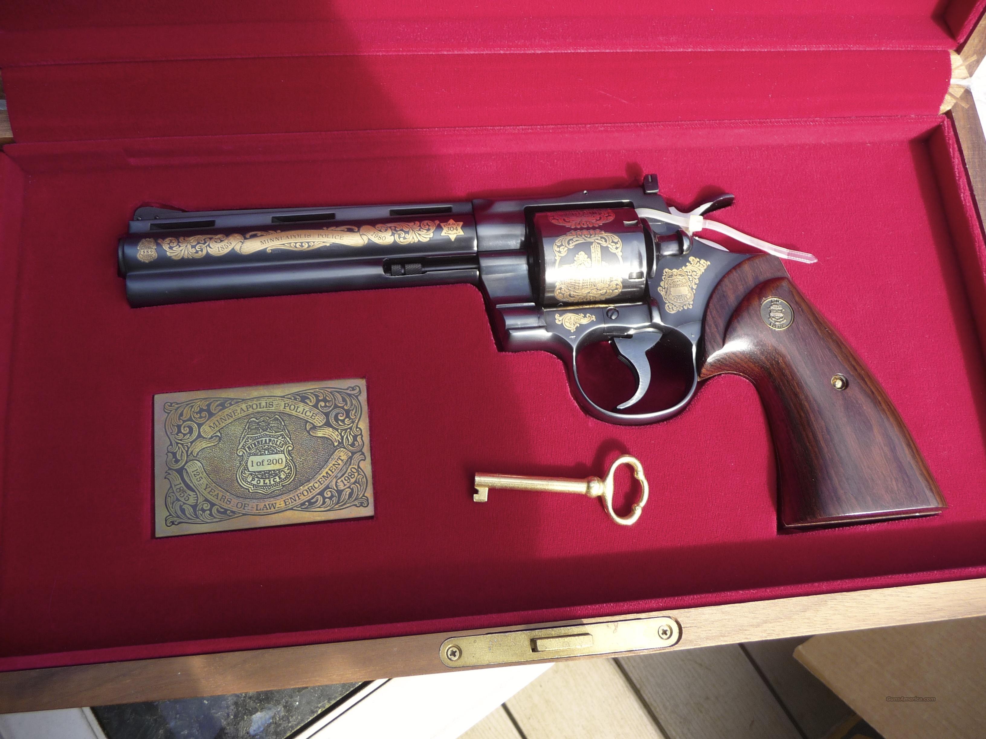 Colt Python Minneapolis Police Awar... for sale at Gunsamerica.com ...