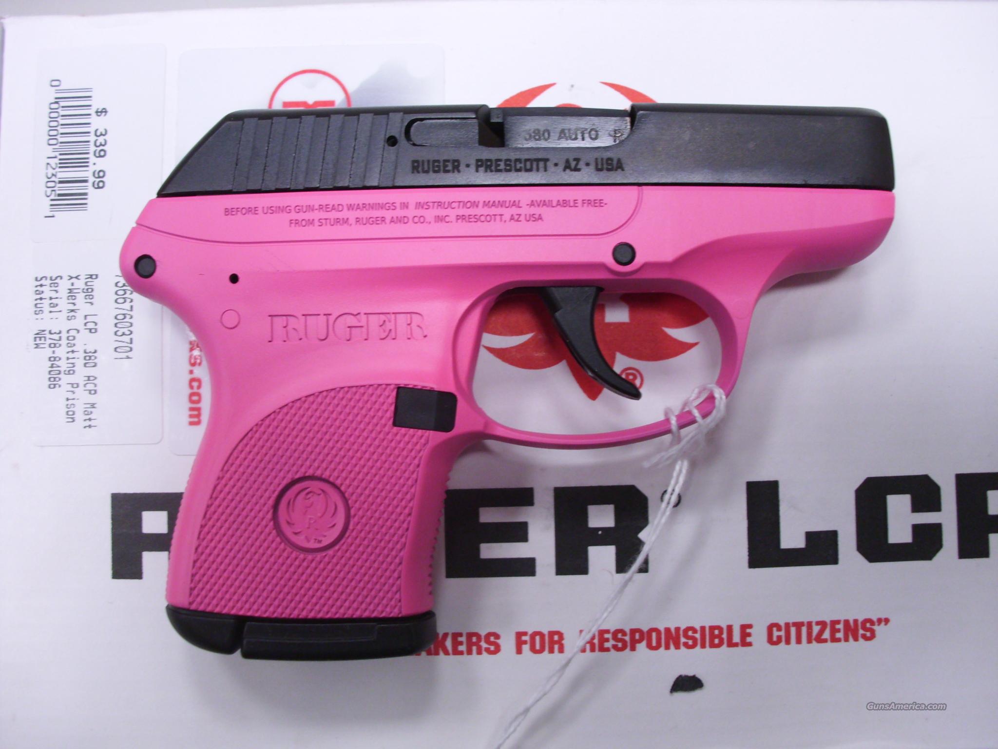 Ruger Lcp 380 Acp X Werks Prison Pink New For Sale