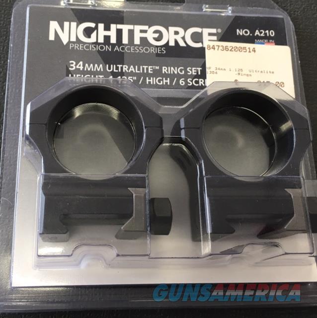 Nightforce Scope Rings 1.125 A210 N... for sale at