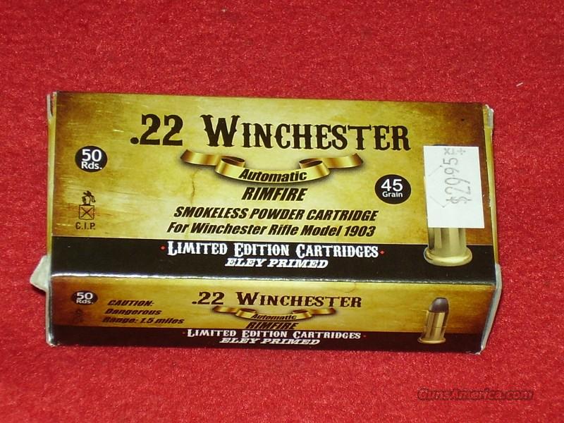.22 Winchester Automatic Ammunition... for sale at