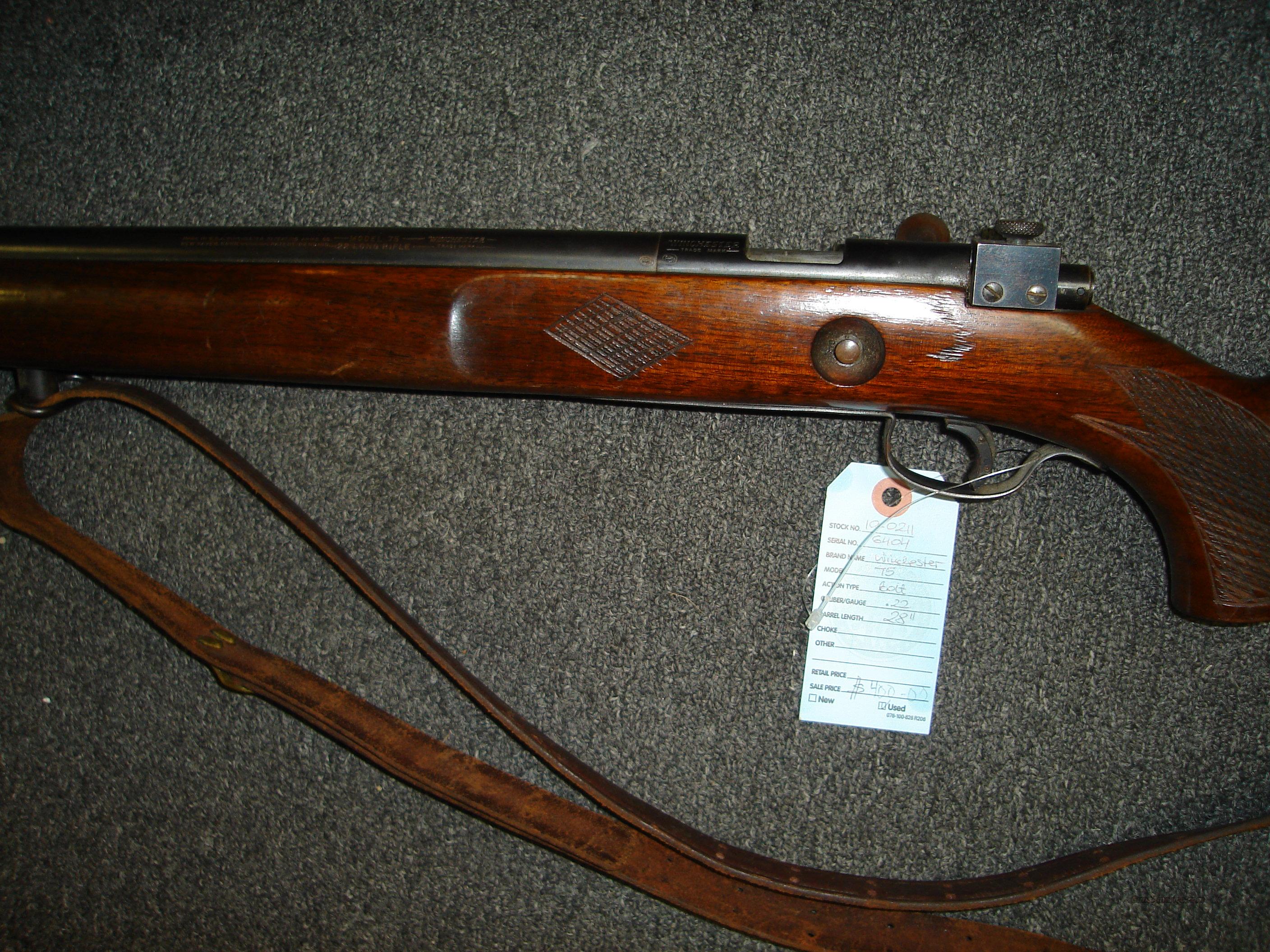 Winchester Model 75 Bolt Action 22lr For Sale