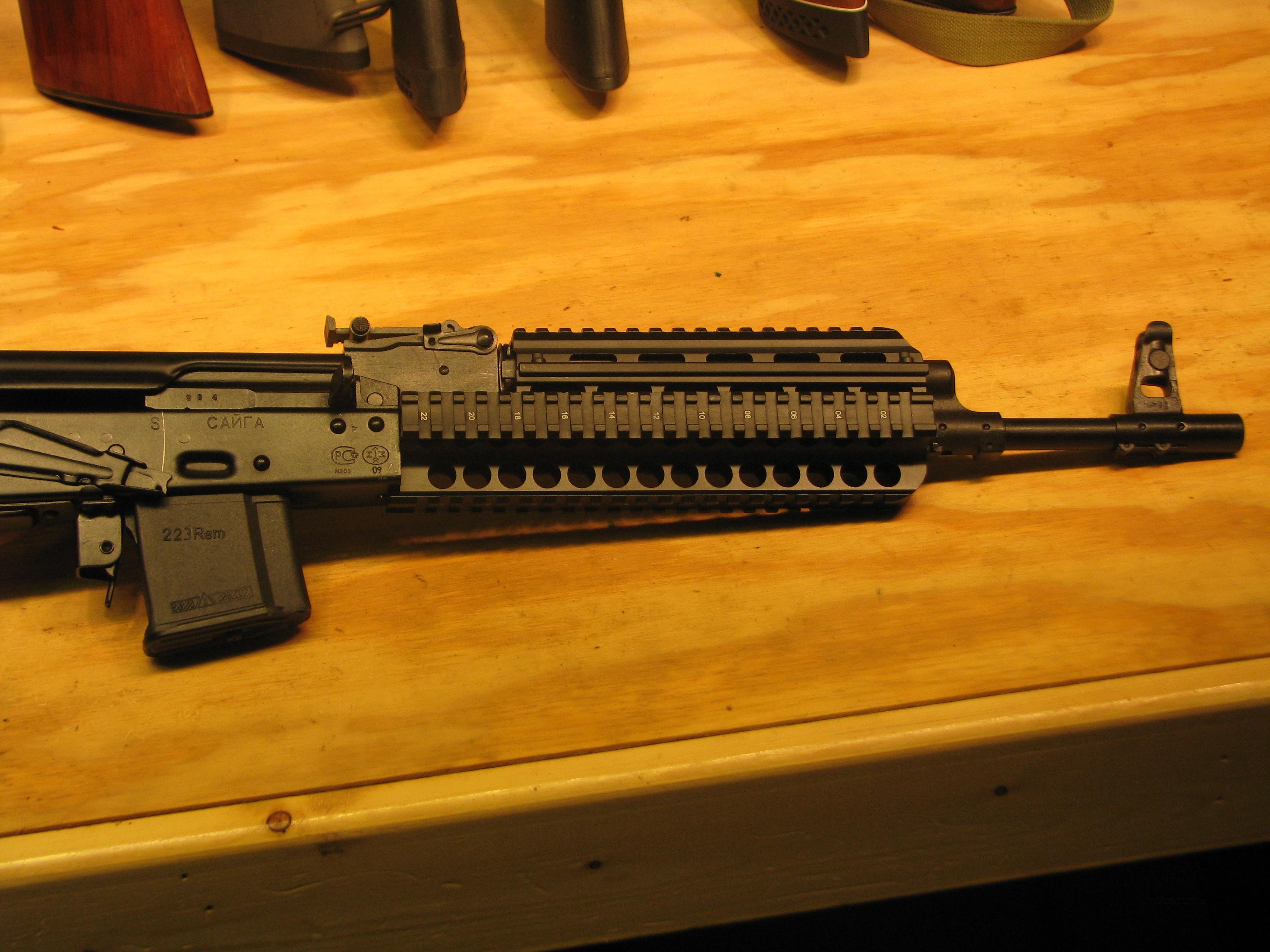 Custom AK47 Saiga 223 REM AK47 Quad Rail NEW for sale