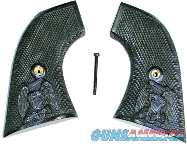 EMF1873 SA Great Western II Revolver Grips, Checkered With Eagle