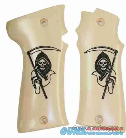 Llama Max II Large Frame Auto Grips With Grim Reaper