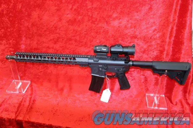 NEW BATTLE ARMS WORKHORSE PATROL CARBINE WITH SIG ROMEO5 RED DOT/JULIET 3 MAGNIFIER PLUS 3 MAGS