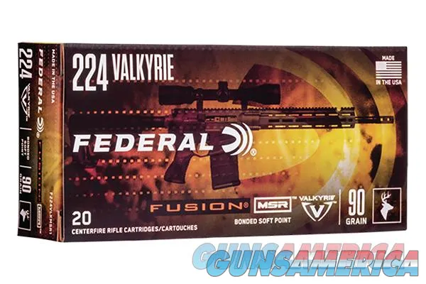 200 round Case Federal Fusion MSR .224 Valkyrie 90gr. Bonded SP Ammunition 224Valkyrie F224VLKMSR1