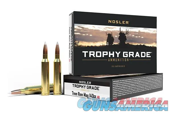 100 rounds Nosler Trophy Grade Accu-Bond 7mm Rem Mag 140gr. Ammunition 60033