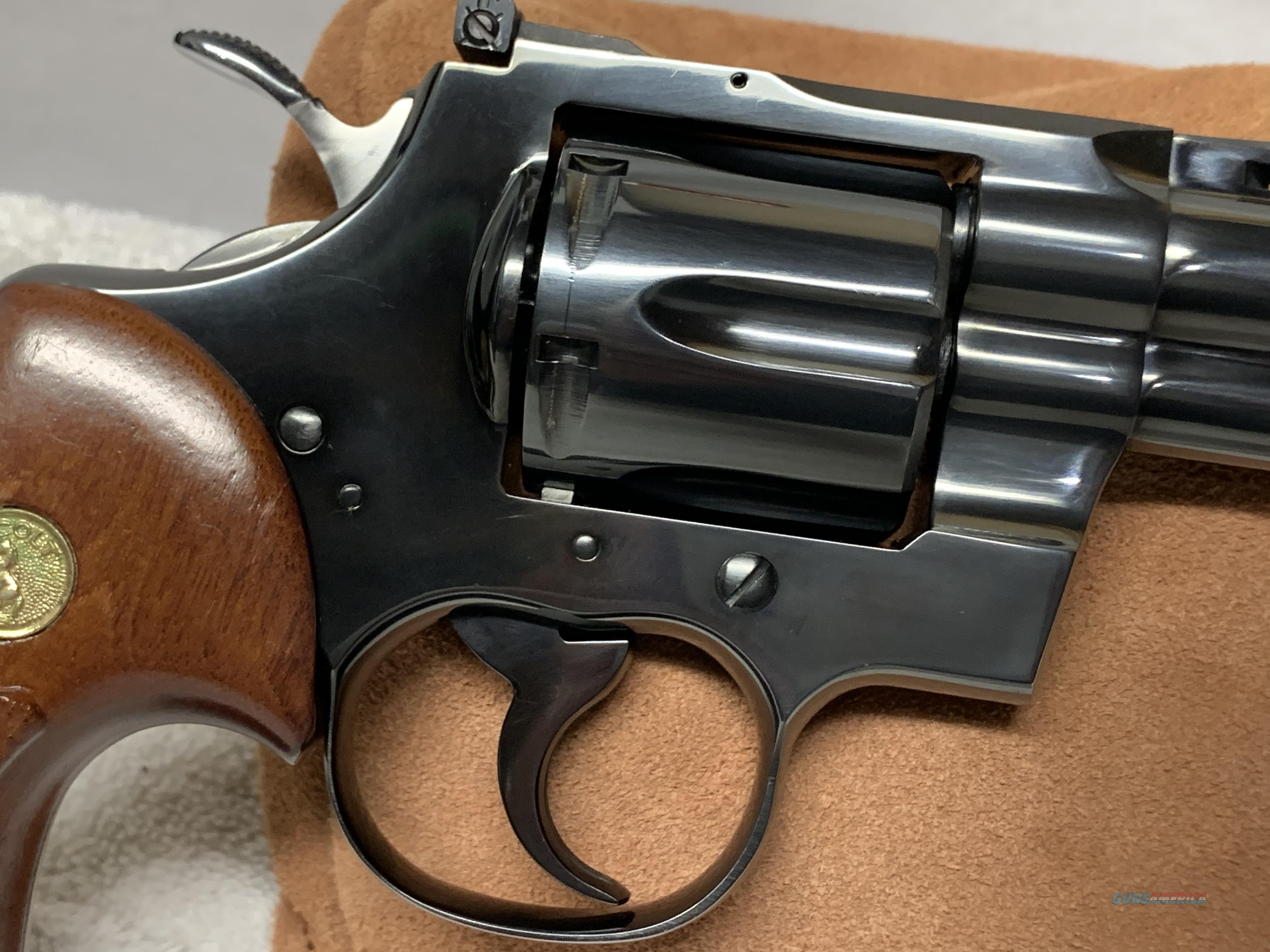 Colt Python 4” Blue 1971 W Box & pa... for sale at Gunsamerica.com ...
