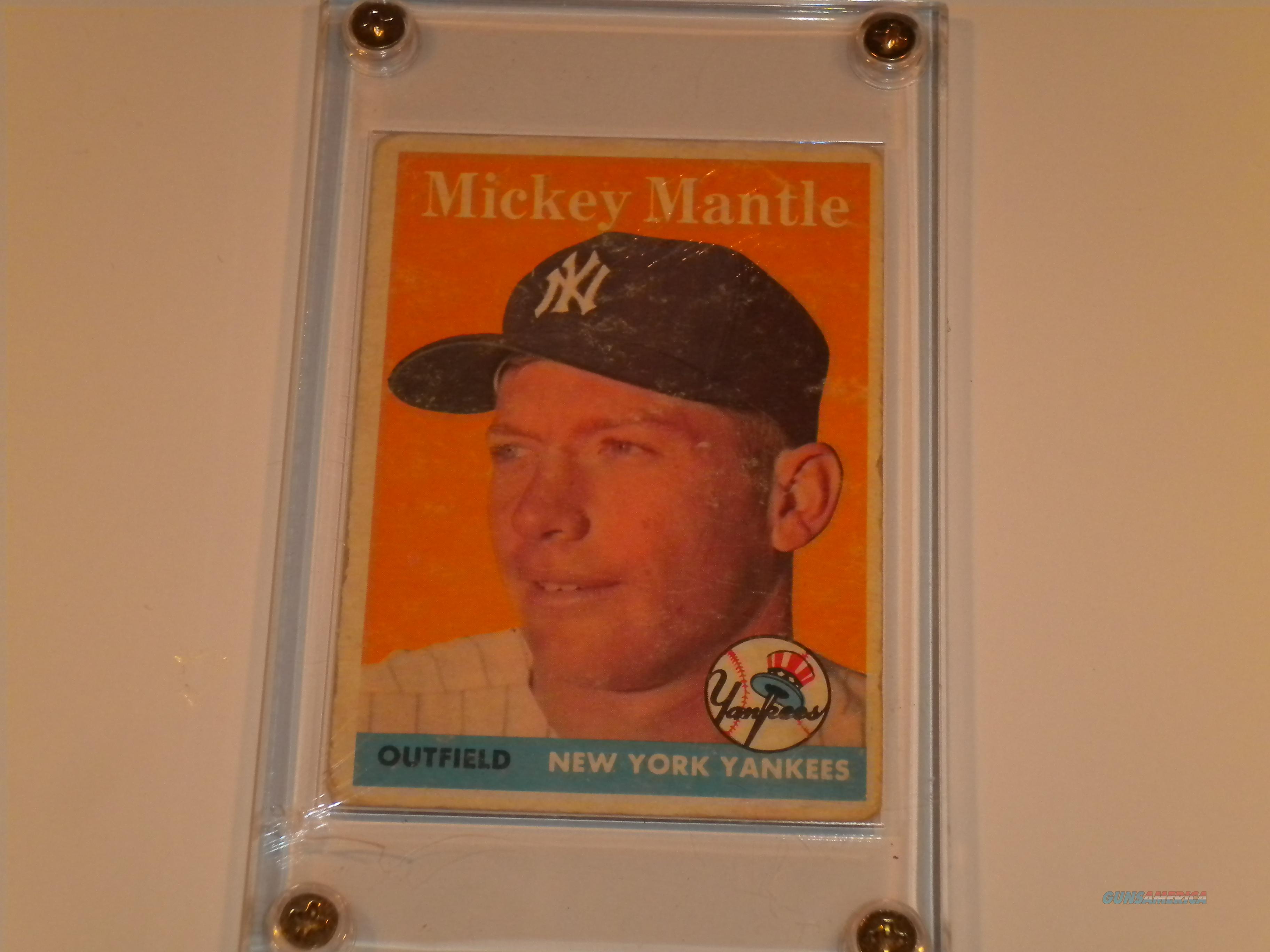 Mickey Mantle Original 1958 150 Baseball Card For Sale