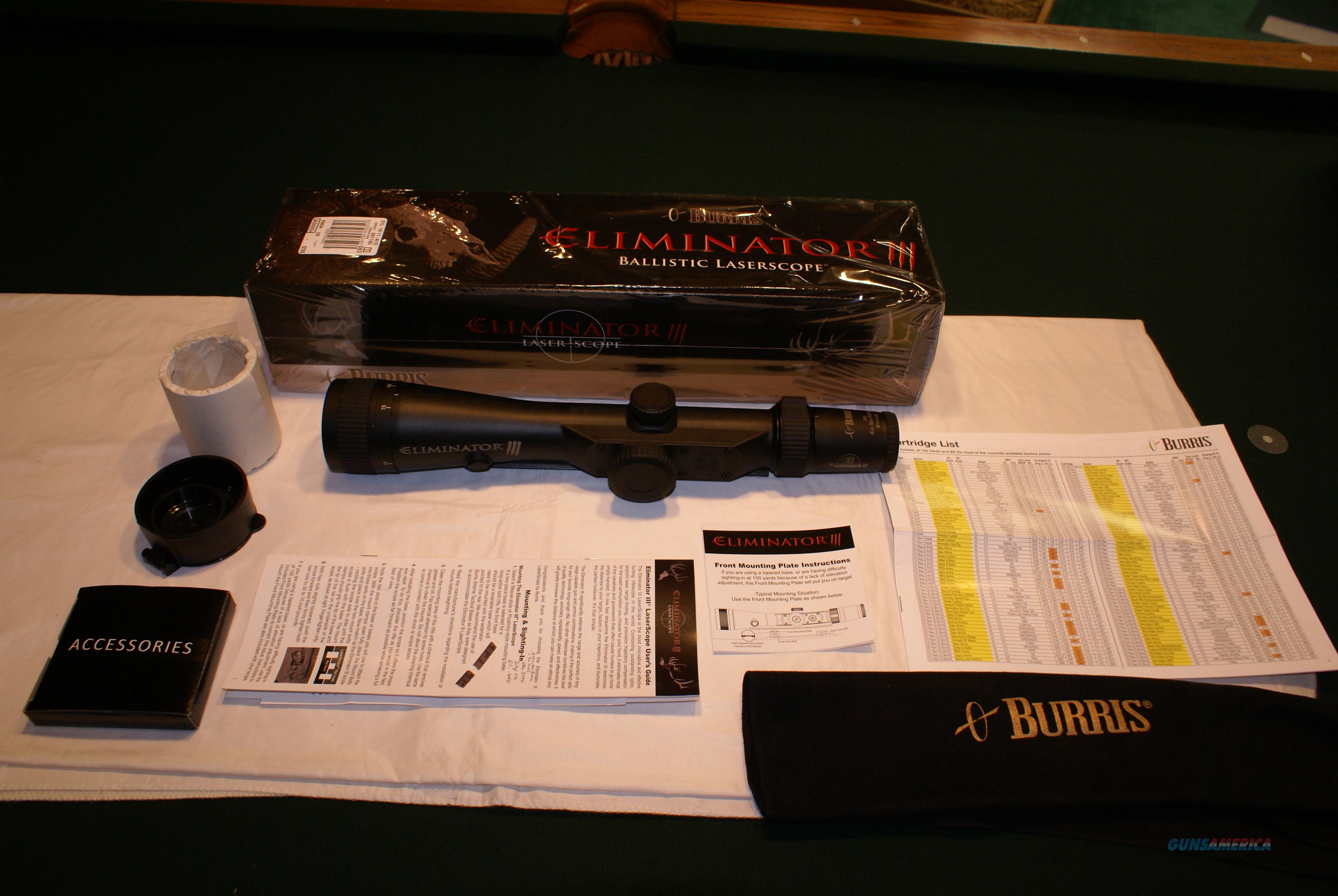 Burris Eliminator III 4x16x50mm wi... for sale at